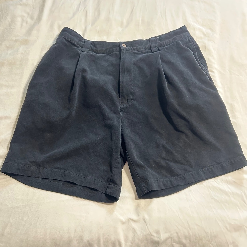 Tommy Bahama Mens 36 Black 100% Silk Pleated Shorts Luxury Casual Vacation